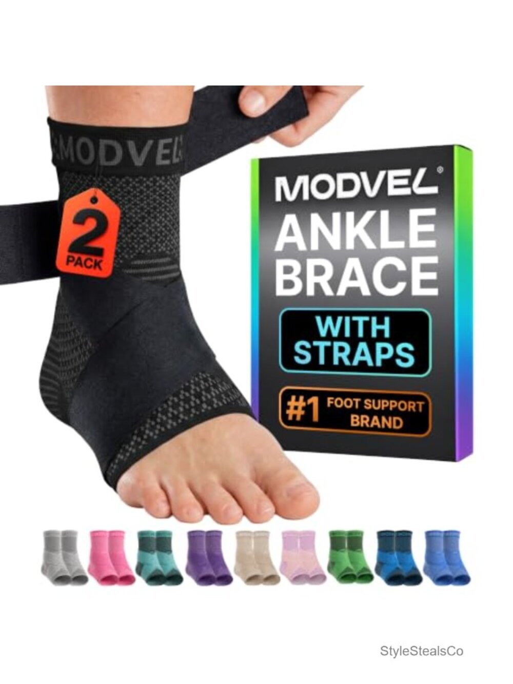Compression Ankle Brace Socks Adjustable Support Strap Plantar Fasciitis